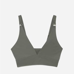 Everlane the invisible bra pewter green size small